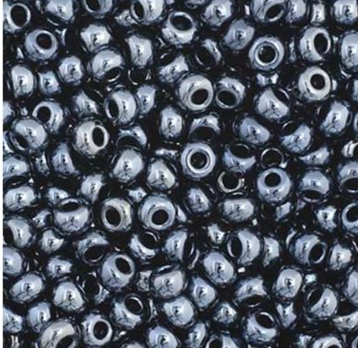 Czech Seed Bead 11/0 Vial Metallic Gunmetal apx23g