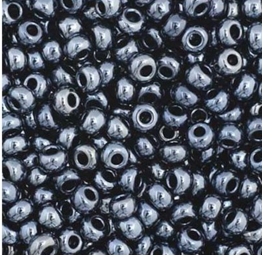 Czech Seed Bead 11/0 Vial Metallic Gunmetal apx23g
