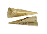 25 Pack - Gold Jingle Cones 64mm Plated Brass