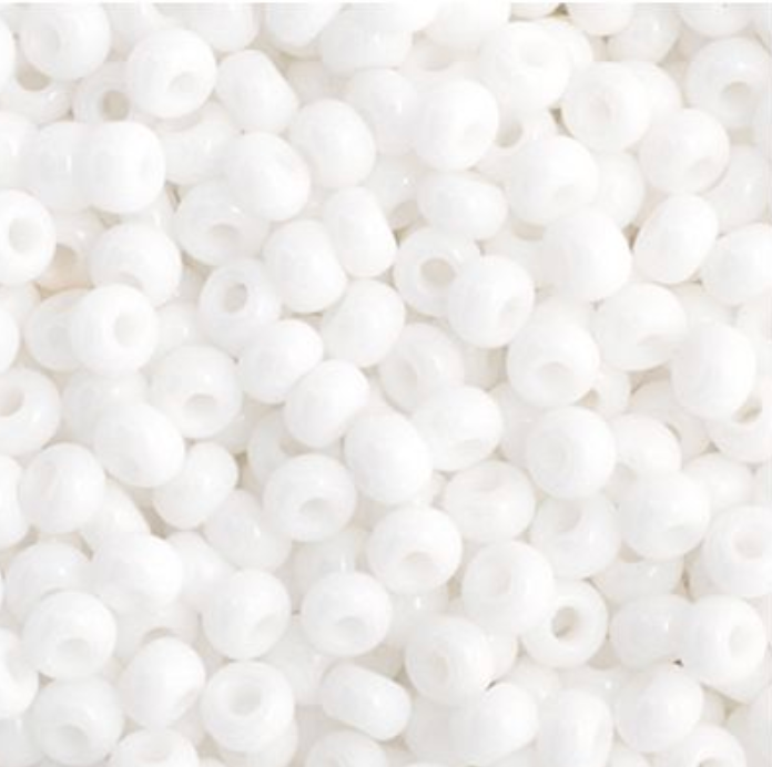 Czech Seed Bead 11/0 Vial Opaque White apx23g