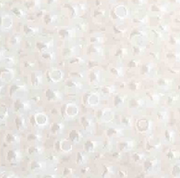 Czech Seed Bead 11/0 Vial Opaque White Dyed Pearl apx24g