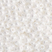 Czech Seed Bead 11/0 Vial Opaque White Luster apx23g