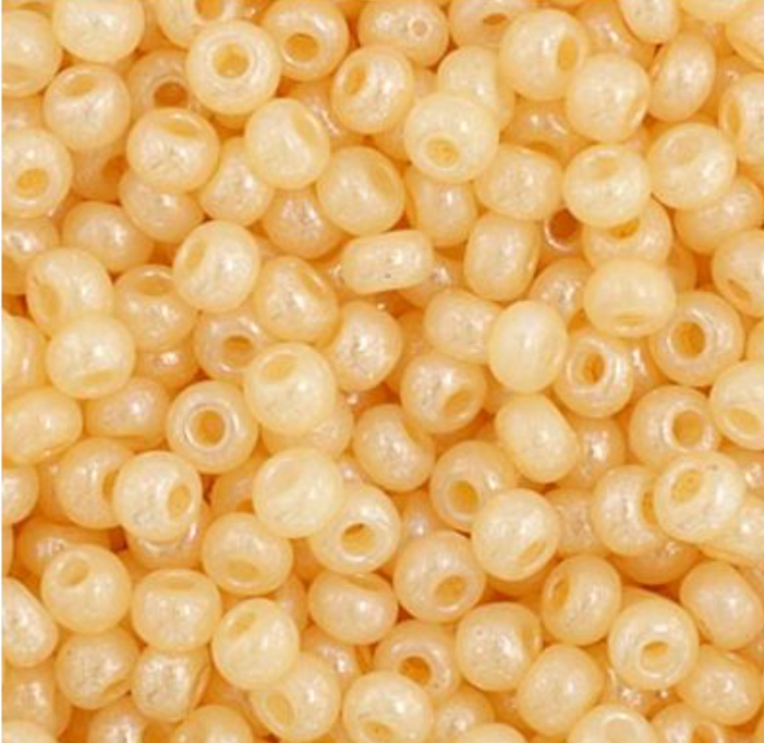Czech Seed Bead 11/0 Vial Opaque Ivory Pearl apx23g