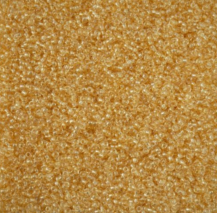 Czech Seed Bead 11/0 Vial Crystal Luster Beige apx23g
