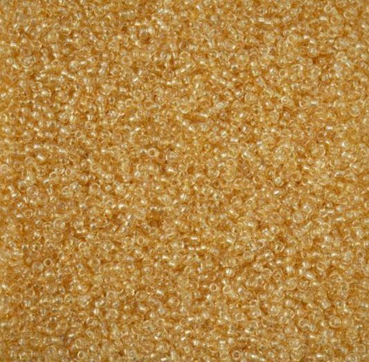 Czech Seed Bead 11/0 Vial Crystal Luster Beige apx23g