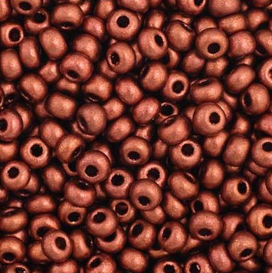 Czech Seed Bead 11/0 Vial Metallic Copper apx23g