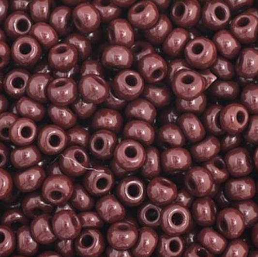 Czech Seed Bead 11/0 Vial Opaque Dark Brown apx24g