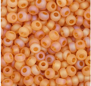 Czech Seed Bead 11/0 Vial Transparent Topaz AB Matt apx23g
