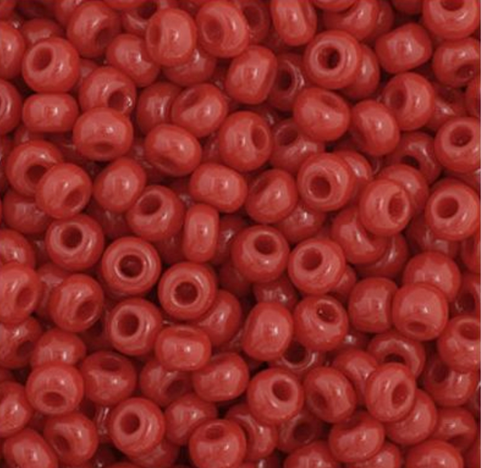 Czech Seed Bead 11/0 Vial Opaque Dark Red apx23g