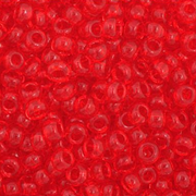 Czech Seed Bead 11/0 Vial Transparent Light Red apx23g