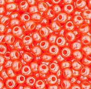 Czech Seed Bead 11/0 Vial Opaque Dark Orange Luster apx23g