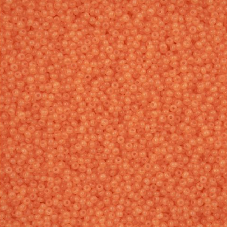 Czech Seed Bead 11/0 Vial Alabaster Orange Solgel apx23g