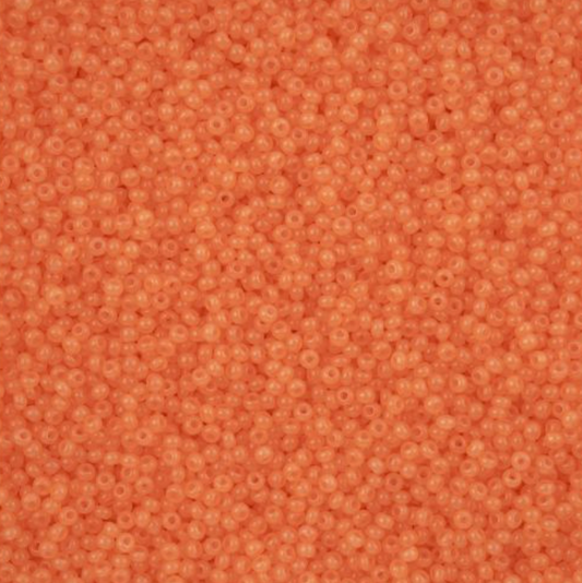 Czech Seed Bead 11/0 Vial Alabaster Orange Solgel apx23g