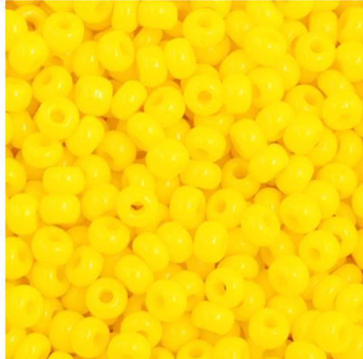 Czech Seed Bead 11/0 Vial Opaque Lemon Yellow apx23g