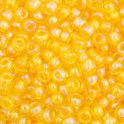 Czech Seed Bead 11/0 Vial Transparent Yellow AB apx23g