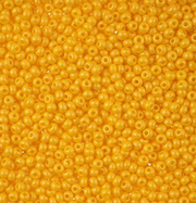Czech Seed Bead 11/0 Vial PermaLux Dyed Chalk Dark Yellow apx23g