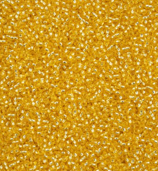 Czech Seed Bead 11/0 Vial S/L Yellow Solgel apx23g