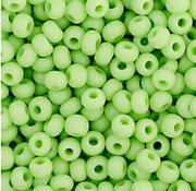 Czech Seed Bead 11/0 Vial Opaque Pale Green apx23g