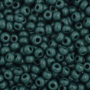 Czech Seed Bead 11/0 Vial Opaque Dark Green apx23g