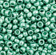 Czech Seed Bead 11/0 Vial Metallic Green apx23g