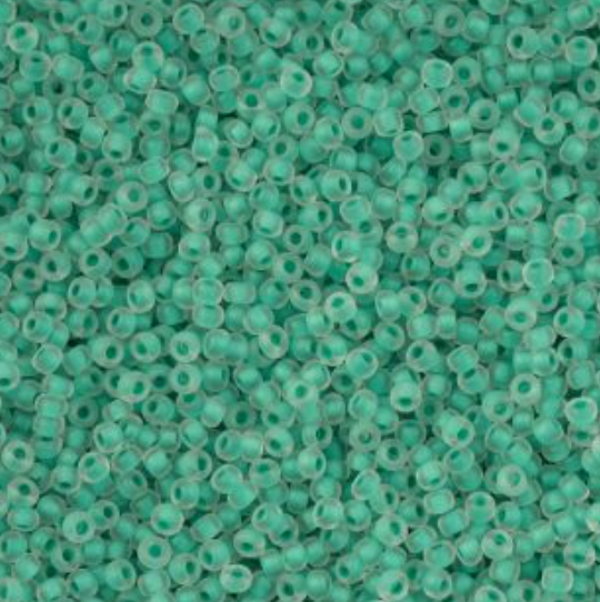 Czech Seed Bead 11/0 Vial C/L Mint Terra Matt apx23g