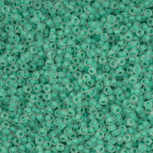 Czech Seed Bead 11/0 Vial C/L Mint Terra Matt apx23g
