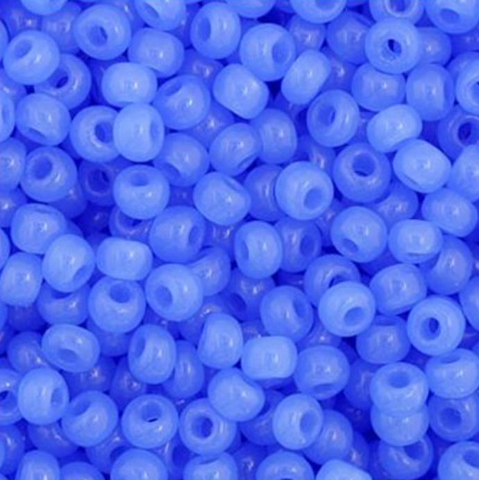 Czech Seed Bead 11/0 Vial Opaque Oily Blue apx23g