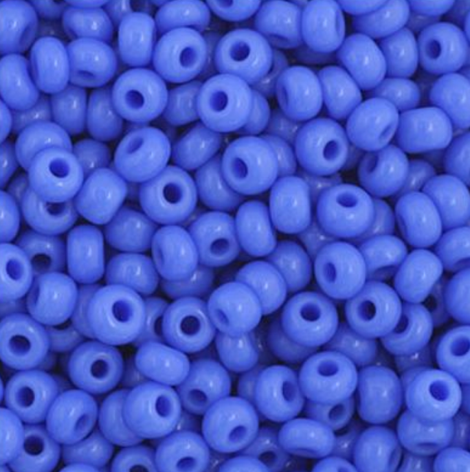 Czech Seed Bead 11/0 Vial Opaque Blue apx23g