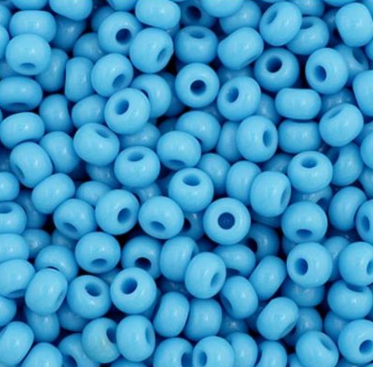 Czech Seed Bead 11/0 Vial Opaque Turquoise Blue apx23g
