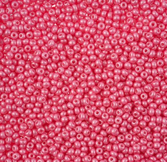 Czech Seed Bead 11/0 Vial PermaLux Dyed Chalk Light Pink apx23g