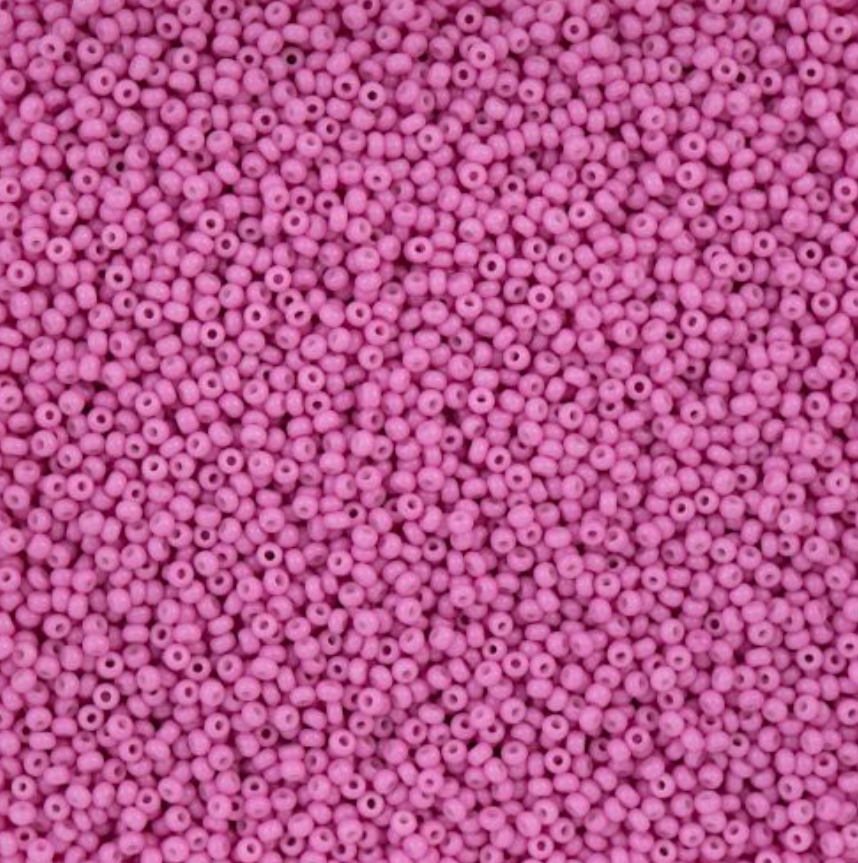 Czech Seed Bead 11/0 Vial Bubble Gum Pink Chalk Dyed Solgel apx23g
