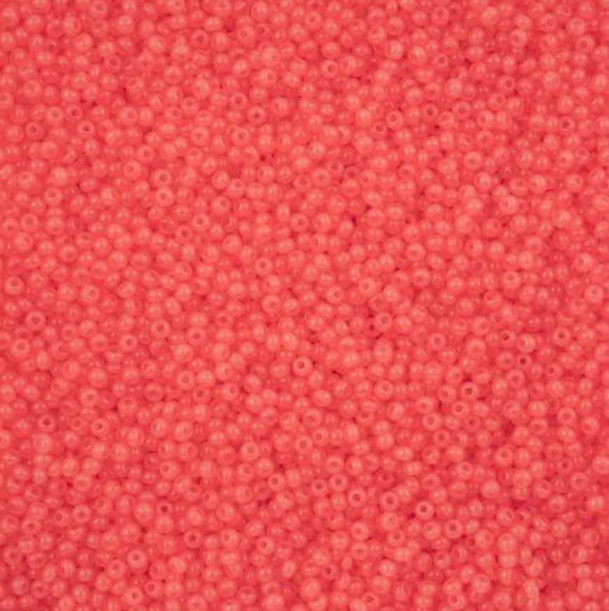 Czech Seed Bead 11/0 Vial Alabaster Pink Solgel apx23g