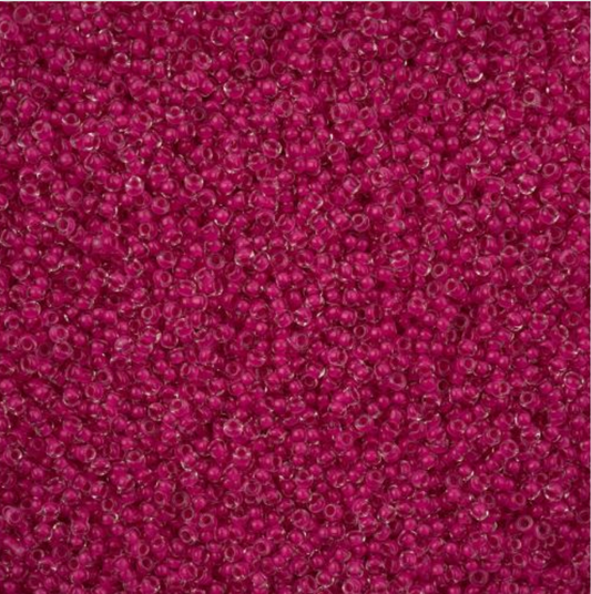 Czech Seed Bead 11/0 Vial Crystal C/L Terra Intensive Pink apx23g