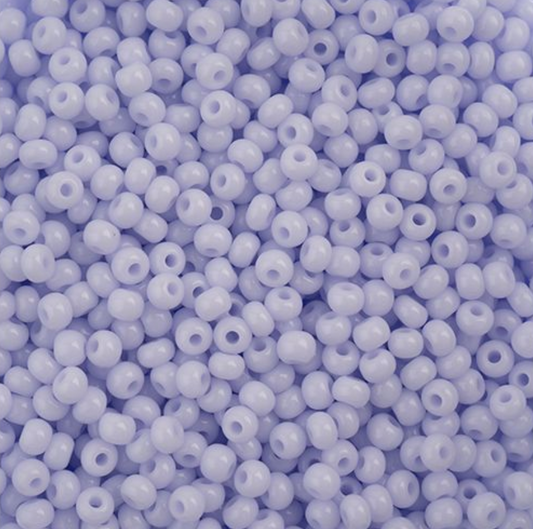 Czech Seed Bead 11/0 Vial Opaque Natural Lilac apx27g