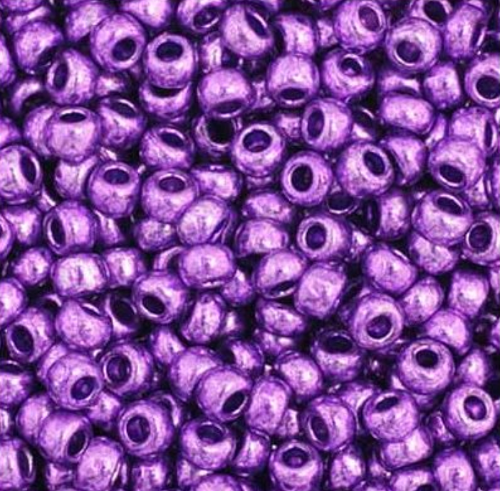 Czech Seed Bead 11/0 Vial Metallic Purple apx23g