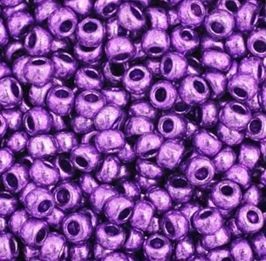 Czech Seed Bead 11/0 Vial Metallic Purple apx23g