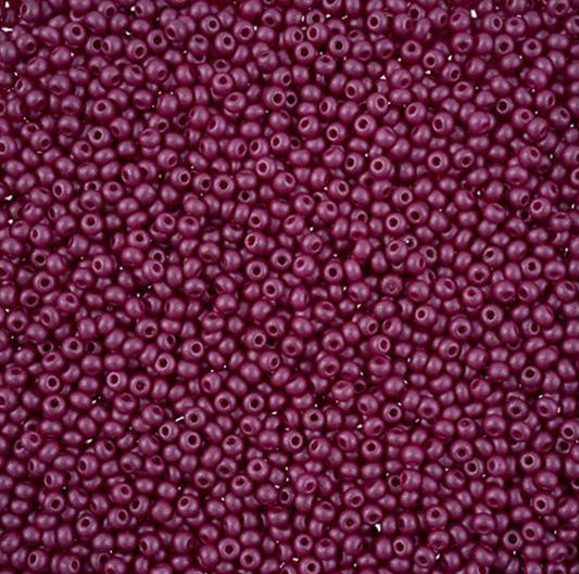 Czech Seed Bead 11/0 Vial PermaLux Dyed Chalk Purple apx23g