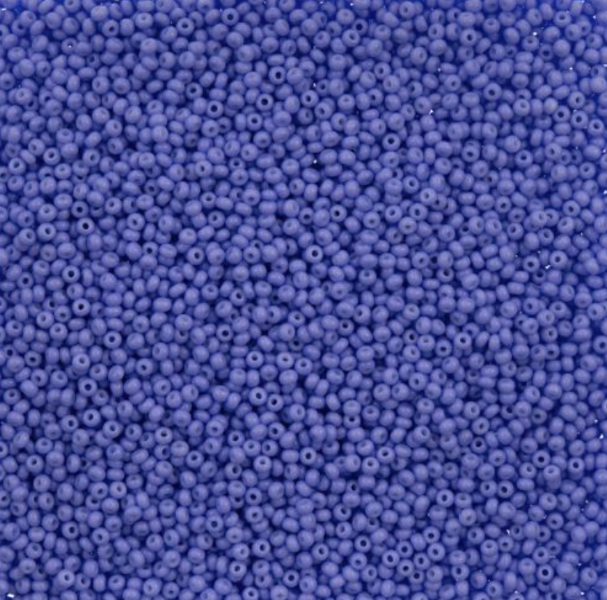 Czech Seed Bead 11/0 Vial Purple Chalk Dyed Solgel apx23g