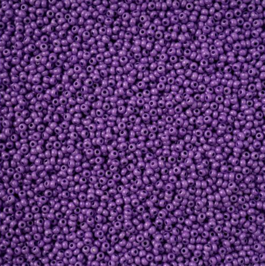 Czech Seed Bead 11/0 Vial Bright Grape Purple Chalk sfinx Terra Dyed apx23g