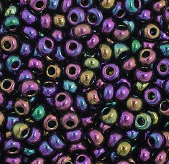 Czech Seed Bead 11/0 Vial Opaque Purple AB apx23g