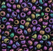 Czech Seed Bead 11/0 Vial Opaque Purple AB apx23g