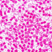 Czech Seed Bead 11/0 Vial Crystal C/L Neon Pink apx23g