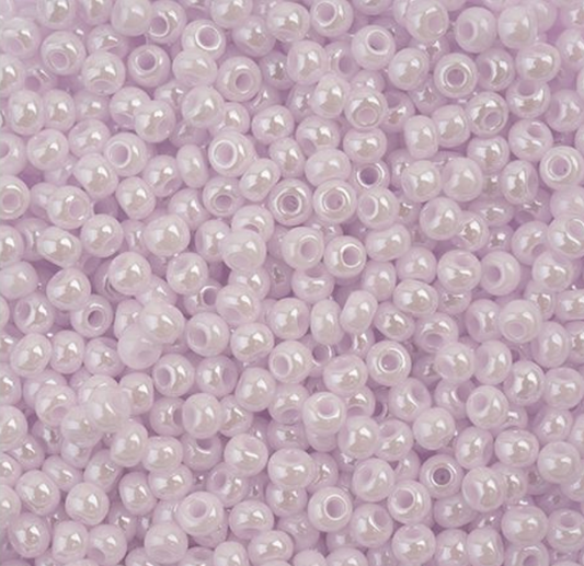 Czech Seed Bead 11/0 Vial Opaque Natural Pink Luster apx23g