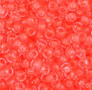 Czech Seed Bead 11/0 Vial Transparent Dark Rose Dyed apx23g
