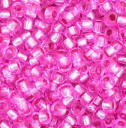Czech Seed Bead 11/0 Vial S/L Fuchsia Dyed apx23g