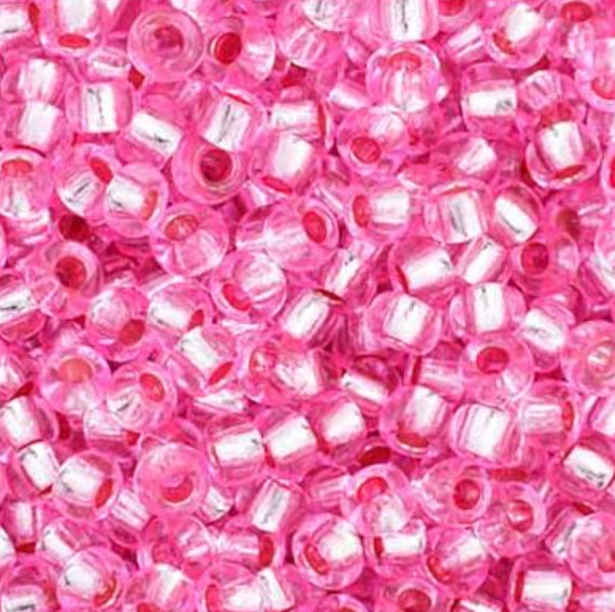 Czech Seed Bead 11/0 Vial S/L Rosaline Dyed apx23g