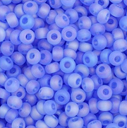 Czech Seed Bead 11/0 Vial Transparent Light Blue Matt AB apx23g