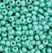 Czech Seed Bead 11/0 Vial Opaque Turquoise Luster apx25g
