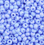 Czech Seed Bead 11/0 Vial Opaque Light Blue AB apx23g