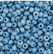 Czech Seed Bead 11/0 Vial Opaque Medium Blue AB Matt apx26g